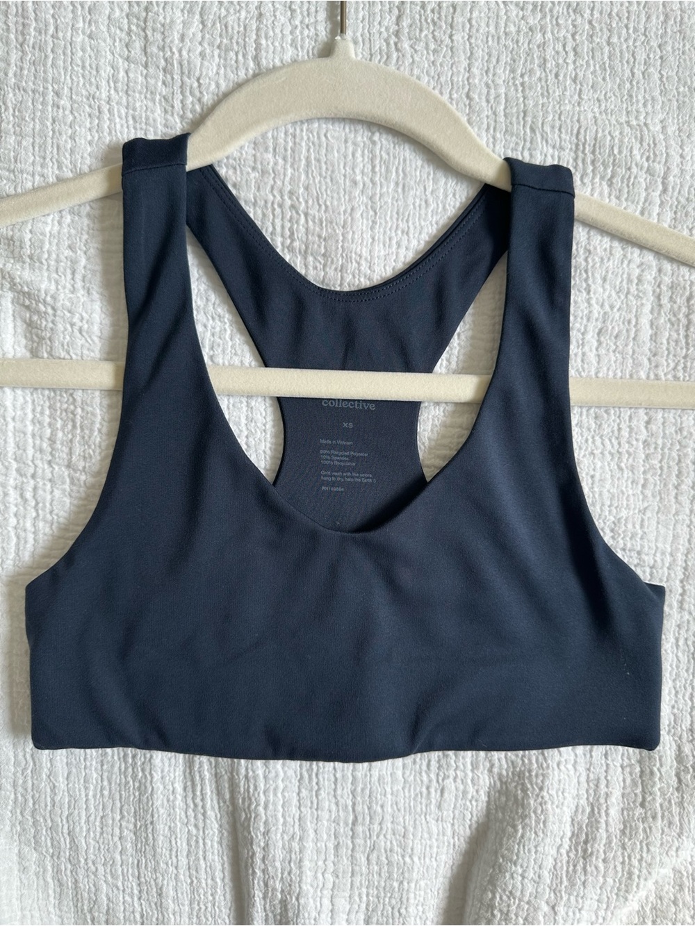 girlfriend collective Navy Racerback Sports Bra